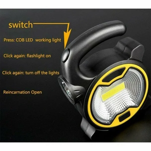 UGSTORE Solar Powerful COB Work Light LED Multifunction Outdoor Camping Portable Lighting - Image 3