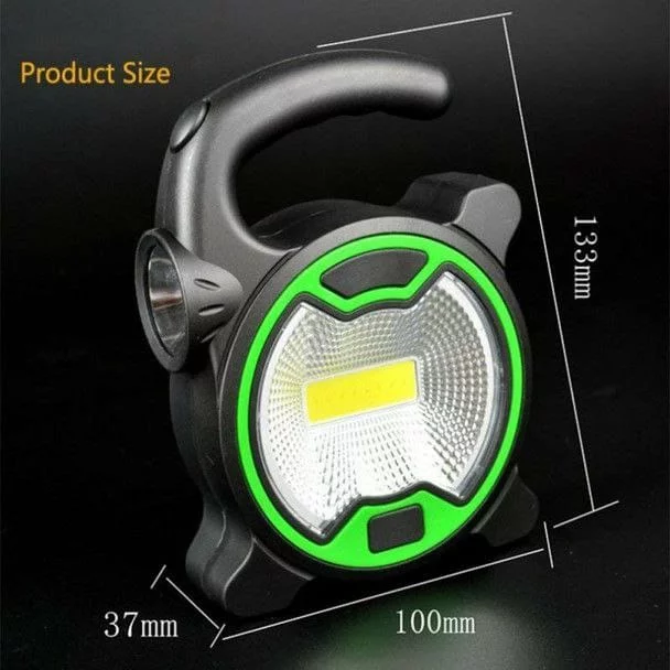 UGSTORE Solar Powerful COB Work Light LED Multifunction Outdoor Camping Portable Lighting - Image 2